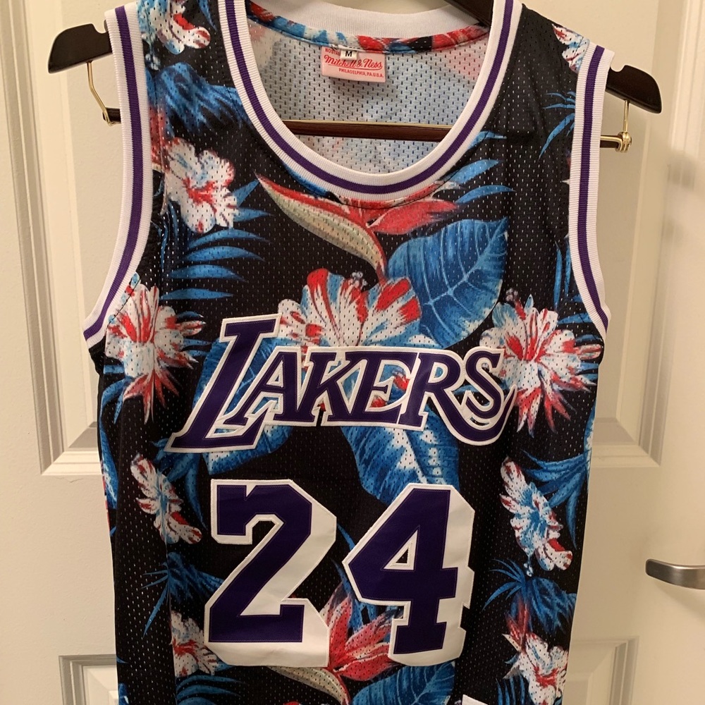Lakers Mitchell & Ness Floral Kobe Bryant Jersey